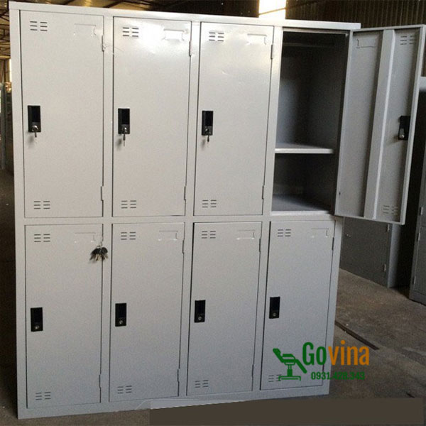 Tủ sắt quần áo 8 ngăn