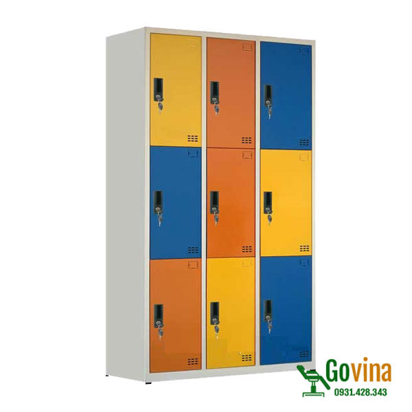 Tủ sắt locker 9 ngăn nhiều màu