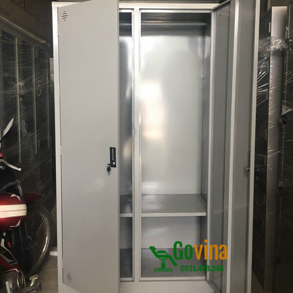 tủ sắt đựng quần áo 2 buồng giá rẻ