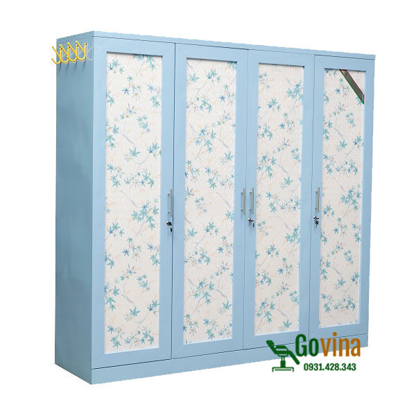 tủ sắt đựng quần áo 4 cánh