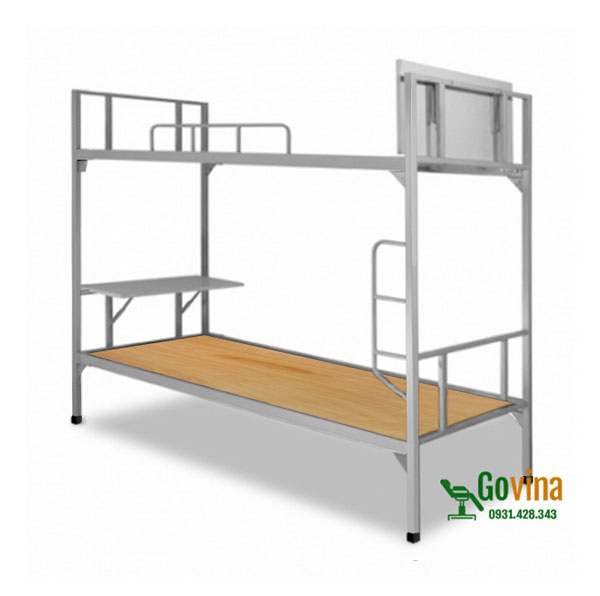 giường sắt 2 tầng có bàn học
